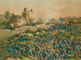 (MILITARY--SPANISH AMERICAN WAR.) Charge of the Colored Troops, San Juan Hill.